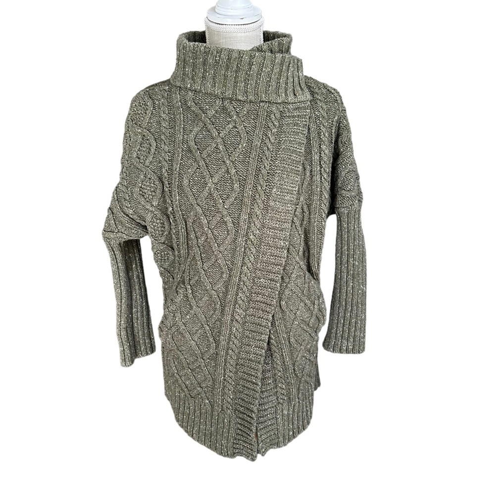 Prana‎ Womens Chunky Knitted Long Sleeve Wrap Sweater Size S